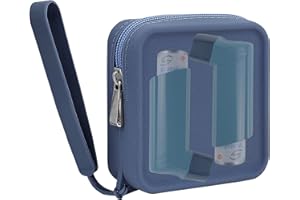 Likesing Asthma Inhaler Case, Silicone Inhaler Pouch Holder Compatible with 2 Handy Ventolin, Inhaler Holder for Adults Kids (Storage Bag Only, Blue)