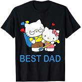 Hello Kitty Best Dad Father's Day Tee Shirt T-Shirt