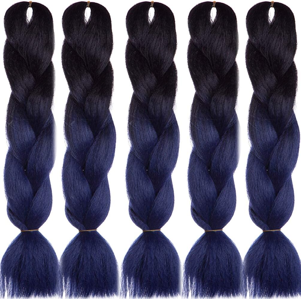 5 Bundles/pack Jumbo Braids Ombre Long Jumbo Braiding Hair Extensions Synthetic Kanekalon Jumbo Hair