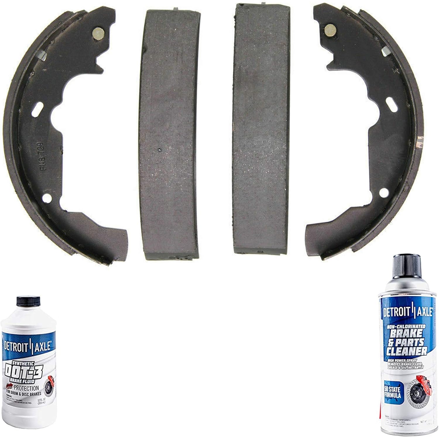 Detroit Axle Rear Premium Brake Ceramic Shoes w/Brake