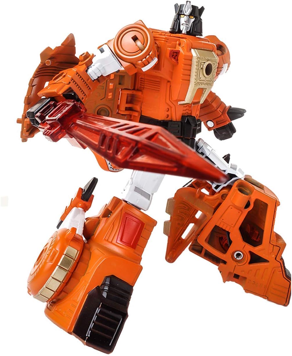 Volcanicus Transformer Grimlock Alloy Dinosaur Action Figure Robot Toys Gifts for Kids Boys (Sludge (Orange Brachiosaurus))