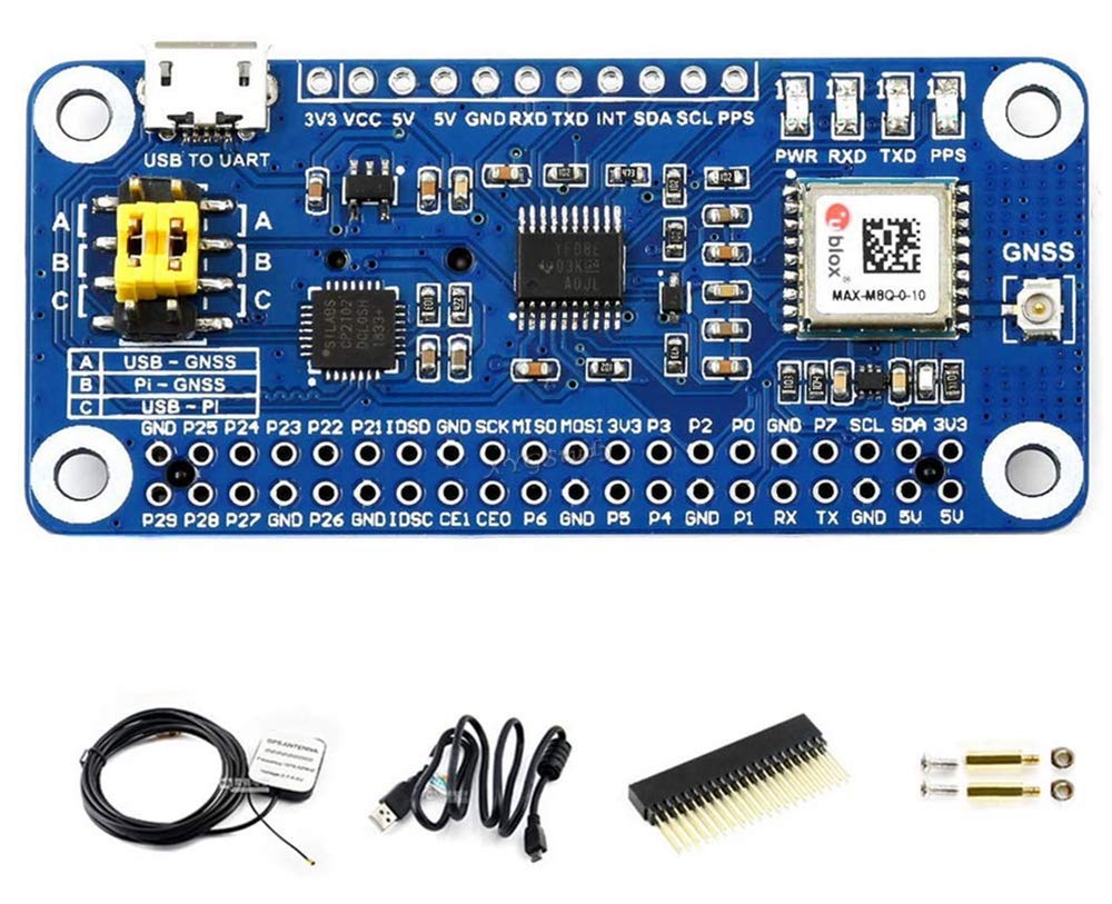 Photo 1 of for Raspberry Pi GNSS HAT Based on MAX-M8Q Support Multi-Constellation Receiver GPS Beidou Galileo GLONASS Support Augment Systems Like SBAS QZSS IMES and D-GPS Accurate Fast Positioning @XYGStudy