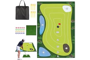 Youlvy Velcro Golf Chipping Game-Stick Chip Game, Battle Royale Golf Game with 4x6 ft Golf Chipping Mat and 20 Grip Balls