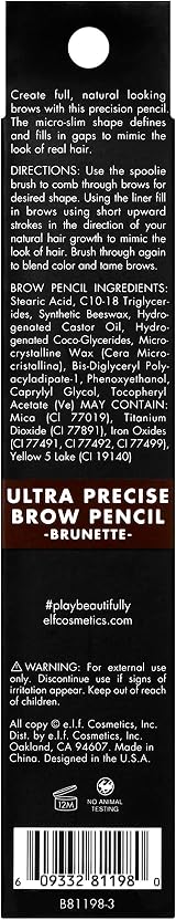 e.l.f. Ultra Precise Brow Pencil Brunette 0.002 oz Micro-Slim Tip view 5