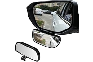 Ziciner Blind Spot Car Mirror, Vehicle Adjustable 360 ° Rotation Auxiliary Convex Wide Angle Mirror, Auto Snap Way Clip On Si