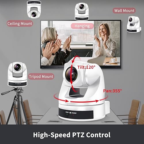 SHSTVAME PTZ Camera 10x Optical Zoom USB Video Conference Room