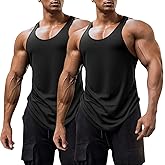 FITMENS Mens Workout Tank Tops Fitness Bodybuilding Sleeveless Gym Muscle Stringer Shirts