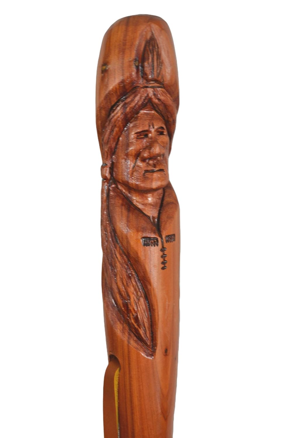 amazon.com: cedar indian walking stick carving, 60