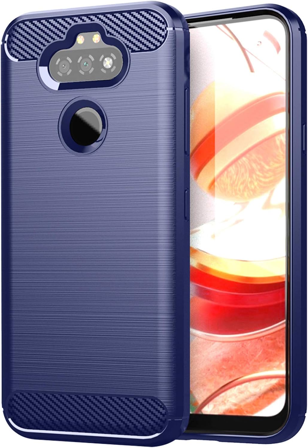 GSDCB Compatible with LG Aristo 5 Case, LG Aristo 5 Plus Case, LG K31 Case, LG Risio 4 Case, LG Phoenix 5 Case, LG Fortune 3 Case, LG K8X Case, Shockproof Phone Case with Soft TPU Slim Fit (Navy Blue)
