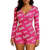 MissShorthair Onesies Women Sexy, Cute Onesie Pajamas for Women Long Sleeve Cookie Monster Large