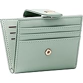 GEEAD Small Wallets for Women Slim Bifold Credit Card Holder Minimalist Zipper Coin Pocket