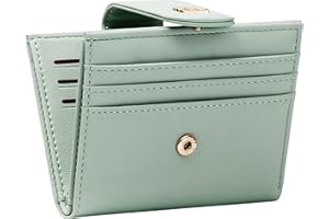 GEEAD Small Wallets for Women Slim Bifold Credit Card Holder Minimalist Zipper Coin Pocket