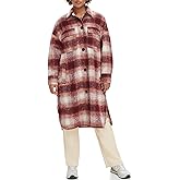 Levi's Women's Long Plaid Flannel Shirt Jacket