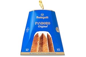 Melegatti Original Pandoro, 500g (17.6oz, 1.10lb), With Real Butter & Natural Mother Yeast, Original Italian Recipe, Holiday Cake, Italian Import (Pack of 1)