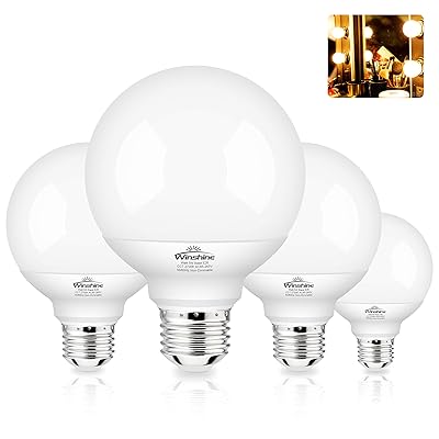 Buy G25 Led Globe Light Bulbs For Bathroom Winshine 60 Watt Equivalent Vanity Light Bulbs E26 Base 2700k Warm White Cri85 Ideal For Makeup Mirror Bathroom Bedroom Dressing Room No Dimmable 4 Pack Online In