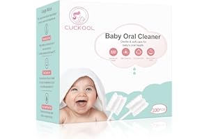 Cuckool [100-Pack] Baby Tongue Cleaner, Baby Oral Cleaner, Upgrade Teeth and Gum Cleaner for Babies and Infants Aged 0-36 Months