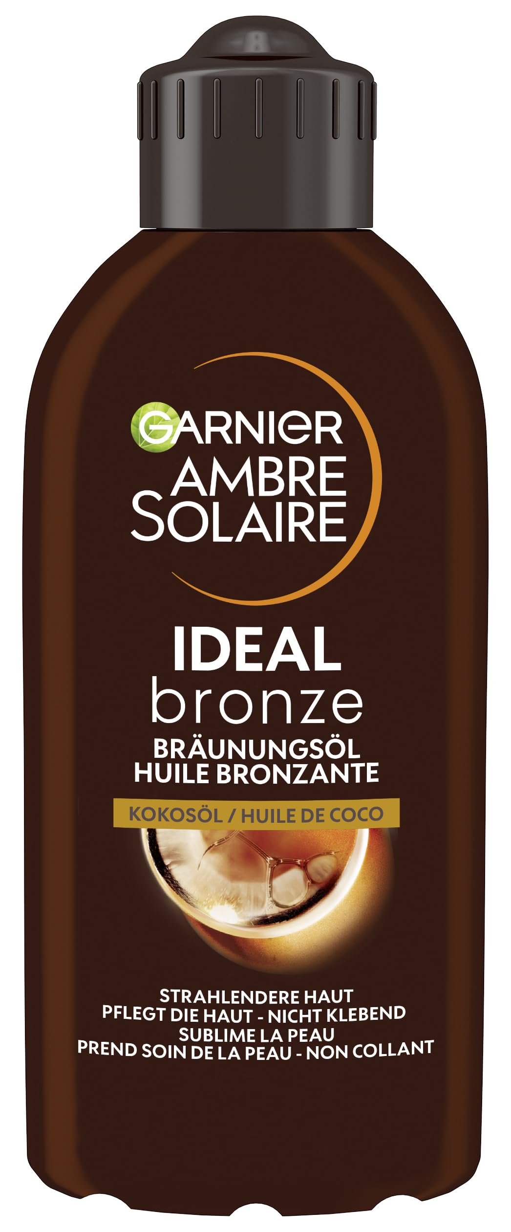 Garnier Tanning Oil for Face and Body, Nourishing Sun Oil for Gently Tanned Skin, Ambre Solaire with Coconut Fragrance, 1 x 200 ml — image 1