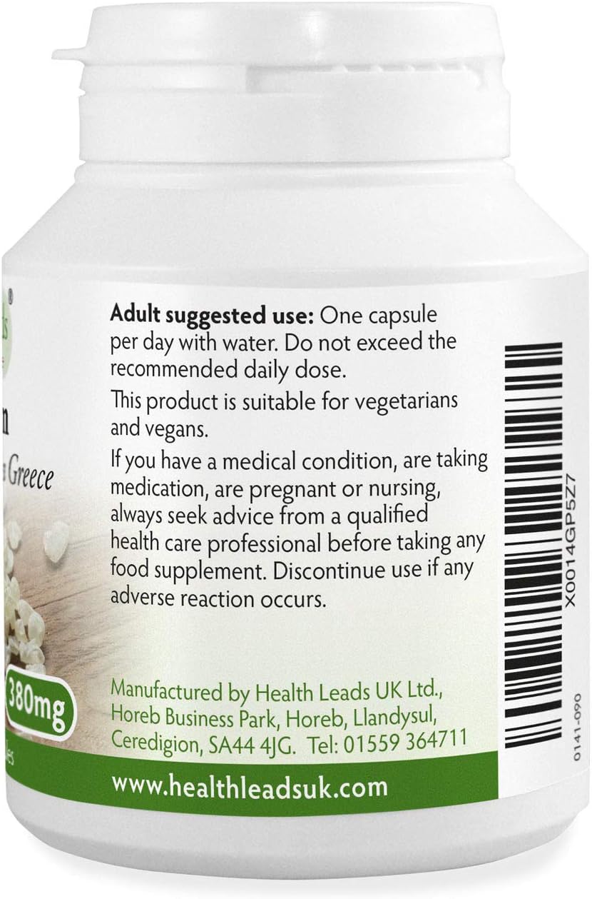 Natural Greek Chios (Xios) Mastic Gum 380mg x 90 Capsules, 100% Authentc Mastiha from Greece, Vegan - Image 4