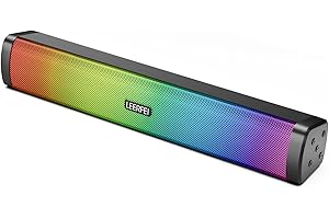 OOYY All-in-One Portable Sound Bar with Dynamic LED Lights - Immersive Bluetooth Speaker for TV, Music, and Gaming at Home