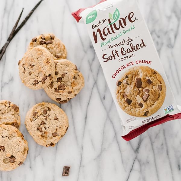 BACK TO NATURE CHOCOLATE CHUNK COOKIES – HOMESTYLE SOFT BAKED, NON-GMO, NO ARTIFICIAL FLAVORS, DELICIOUS & QUALITY SNACKS, 8 OUNCE(PACK OF 1)
