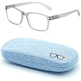 Autojouls Nearsighted Glasses for Distance with Hard Case Blue Light Spring Hinge Glasses Not Reading Glasses