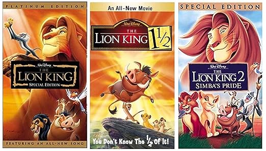 Amazon Com The Lion King Platinum Edition The Lion King 1 1 2 The Lion King 2 Simba S Pride Vhs Movies Tv