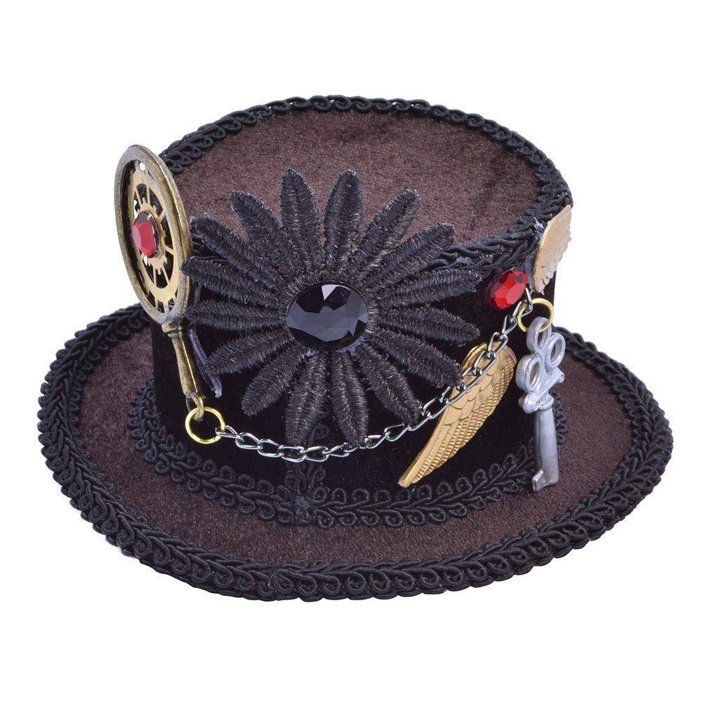 Bristol Novelty BH613 Steampunk Top Mini Hat, Womens, Brown, One Size Halloween
