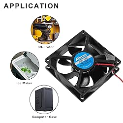 Alinan 4pcs 8025 24V Fan 80x80x25mm 2-pin Sleeve