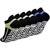 ZAKASA Non-Slip Grip Socks for Men: Anti-Skid Grippy Socks for Yoga Pilates Barre Fitness Elderly Hospital