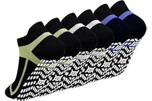 ZAKASA Non-Slip Grip Socks for Men: Anti-Skid Grippy Socks for Yoga Pilates Barre Fitness Elderly Hospital