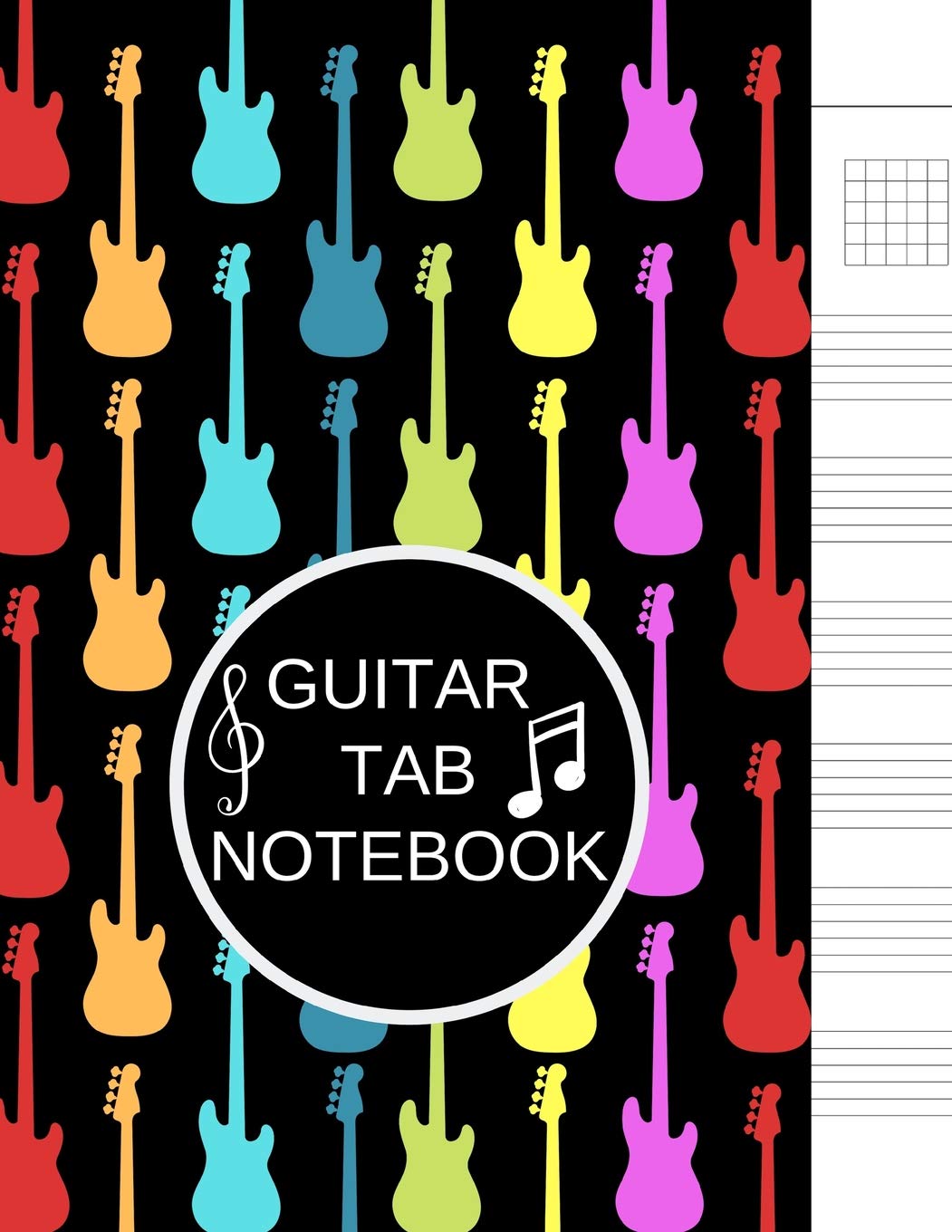 Guitar Tab Notebook: Blank Music Sheet Paper Journal - Guitar Chord, Standard Staff & Tablature