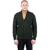 SAOL 100% Merino Wool Mens Zipper Knit Cardigan