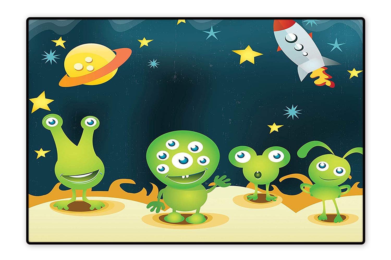 Amazoncom Water Repellent Rugs Aliens On Mars Surface