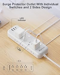 Appliance Extension Cord with Individual Switches