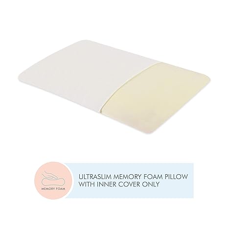 The White Willow Orthopedic Memory Foam Ultra Slim Bed Pillow For