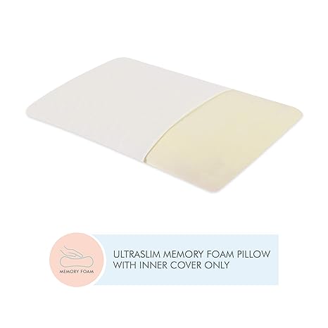 The White Willow Orthopedic Memory Foam Ultra Slim Bed Pillow For