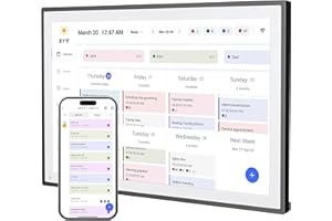 YPI Digital Calendar, Smart WiFi Electronic Calendar&Chore Chart, IPS Touch Screen HD Display for Family Schedules, Share Moments Instantly from Anywhere (Black, 10.1)