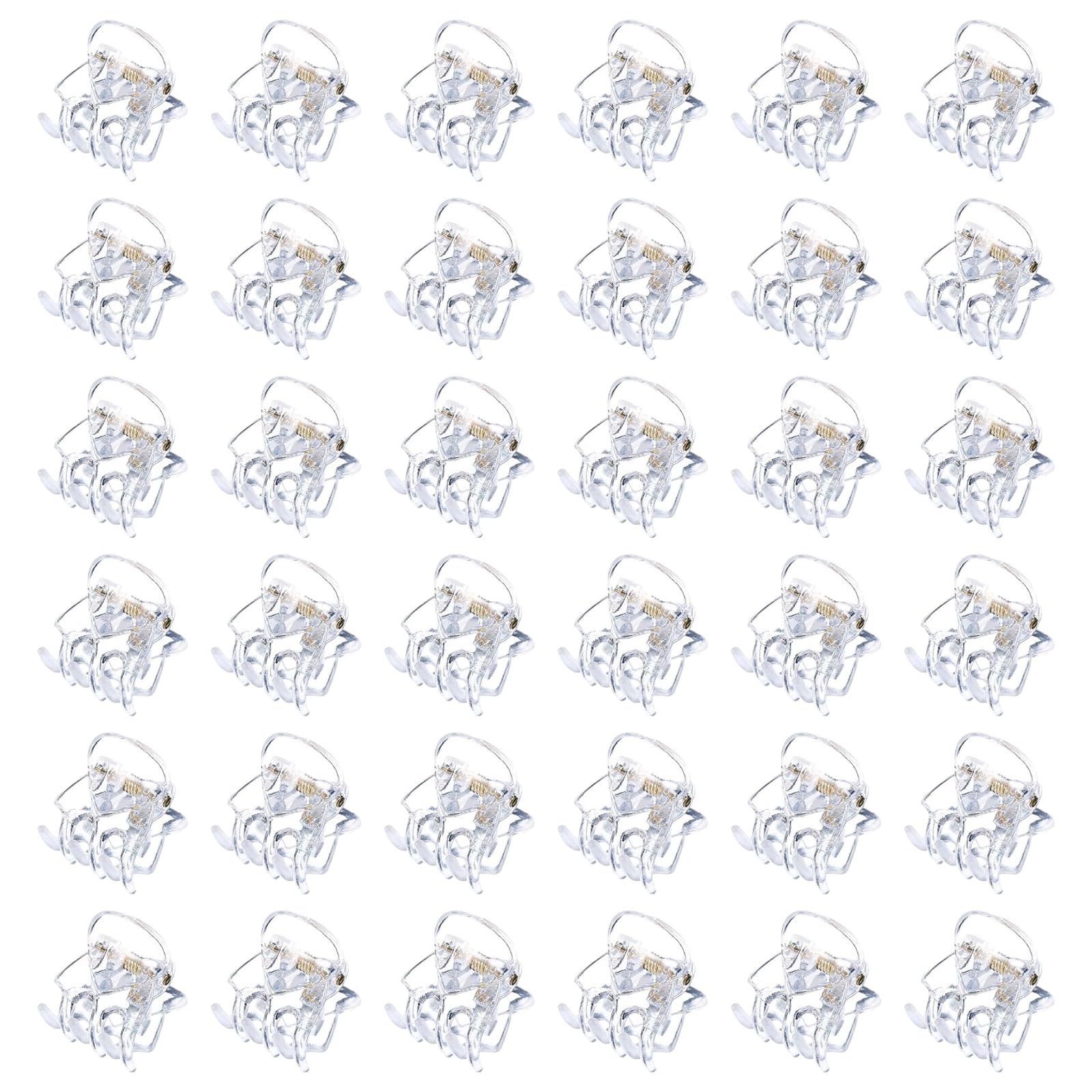 Mini Claw Clips Clear, Small Plastic Hair Claw Clips, 36 PCS Small Hair Claw for Women Baby Girls Children, Non Slip Hair Clips for Daily Party Christmas Festival
