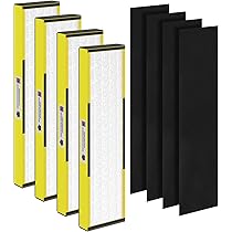 Lot De 4 Filtres HEPA B FLT4825 Compatibles Avec Les Modèles G-guardian AC4825 AC4850PT AC4900CA AC4820 PureGuardian AP2200CA Plus 4 Filtres à Charbon