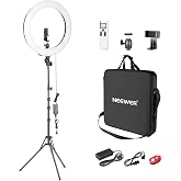 Neewer Advanced 2.4G 18-inch Dimmable Bi-Color LED Ring Light with LCD Screen