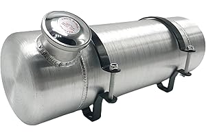 JSD AUTO PARTS 2 Gallon 6x18 1/4 NPT Outlet End Fill Spun Aluminum Gas Tank / Fuel Tank for mini bike,go kart, Log splitter