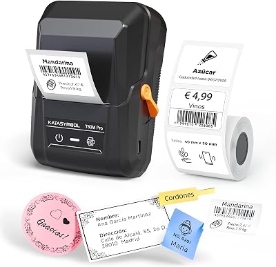 T50M Pro Etiquetadora Bluetooth Compatible con 80+ Etiquetas Grandes