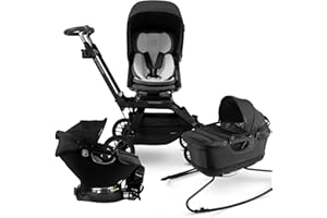Orbit Baby Stroll, Sleep, & Ride Travel System - Merino Wool Fabric, Black Frame