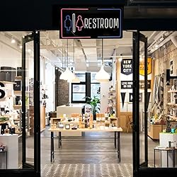 Ultrathin & Aesthetic LED 'Restroom' Sign by SMOKE