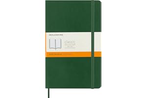 Moleskine Classic Notebook, Soft Cover, Large (5" x 8.25") Ruled/Lined, Myrtle Green, 192 Pages
