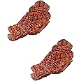 LONG XIN SERIES 2Pcs Simulated Food Steak Artificial Lifelike Steak Fake Cooked Roast Beef Meat Model for Home Kitchen Cabinet Desk Shops Party Decor Sample Display Photography Props