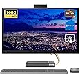Lenovo IdeaCentre 5 AIO, 23.8" FHD Touchscreen All-in-One Desktop, AMD Ryzen 7 5700U Processor, 16GB RAM, 256GB SSD+1TB HDD, WiFi6, Bluetooth, Webcam, Wireless Keyboard & Mouse, Windows 11 Home, Grey