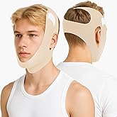Holinee Anti Snoring Chin Strap, Chin Strap for Sleeping Adjustable High Elasticity Traceless, Comfortable Stop Snoring Solution, Breathable and Reusable Anti Snoring Devices for Men and Women (Beige)