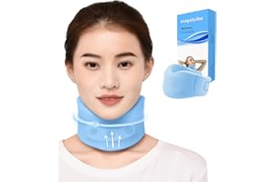 mayetube Neck Stretcher for Pain Relief,Neck Support After Whiplash or Injury Adjustable Neck Collar for Sleeping Universal Neck Braces for Women&Men