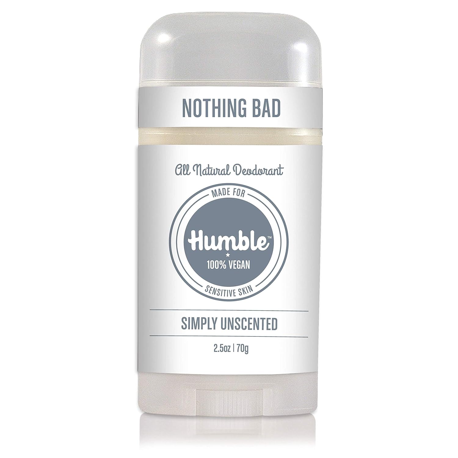 Humble All Natural Vegan Deodorant For Sensitive Skin Aluminum And Paraben Free Cruelty Free Mens And Womens Deodorant Simply Unscented Pack Of